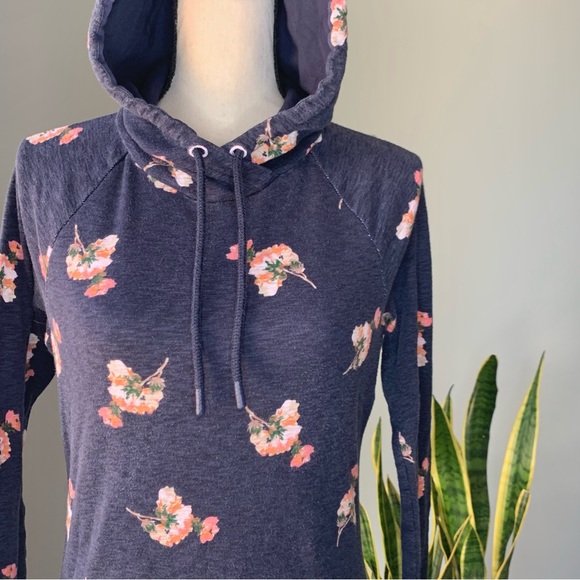 Joules • Navy Posy Floral Print Marlston Hooded Sweatshirt Top • Size 8 - Picture 7 of 11